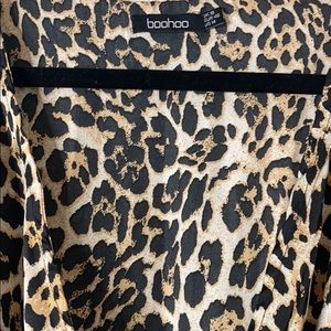 Boohoo Dresses - Leopard Print Wrap-Tie Dress Boohoo Dresses - Leopard Print Wrap-Tie Dress